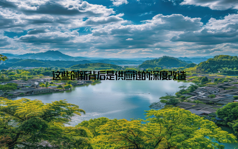 这些创新背后是供应链的深度改造