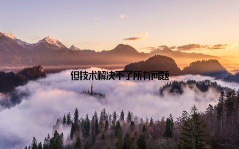 但技术解决不了所有问题