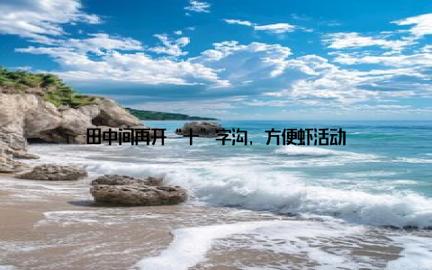 田中间再开“十”字沟, 方便虾活动
