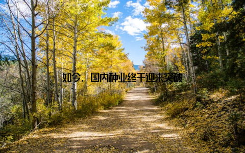 如今, 国内种业终于迎来突破