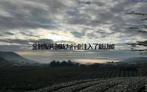 金融服务创新为行业注入了新动能