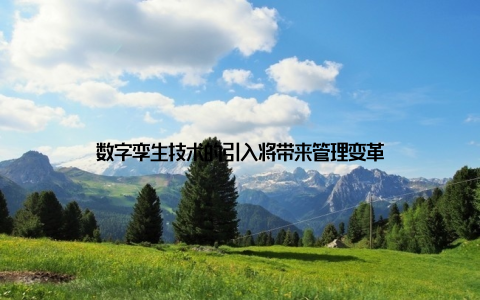 数字孪生技术的引入将带来管理变革