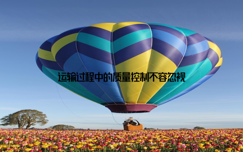 运输过程中的质量控制不容忽视