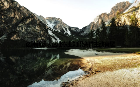 这种新颖表达让农业知识变得生动有趣