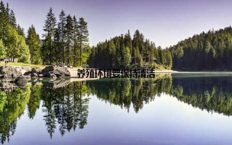 养殖环境要保持清洁