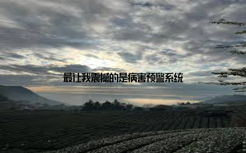 最让我震撼的是病害预警系统