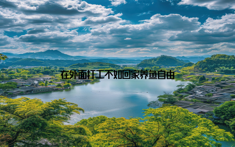 在外面打工不如回家养鱼自由