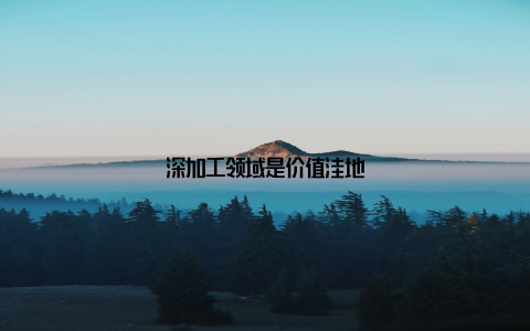 深加工领域是价值洼地